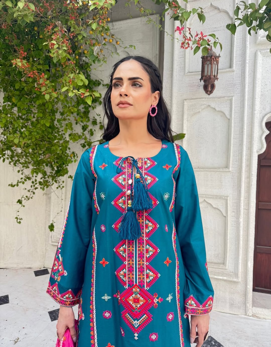 Premium 3-Piece Embroidered Cotton Suit