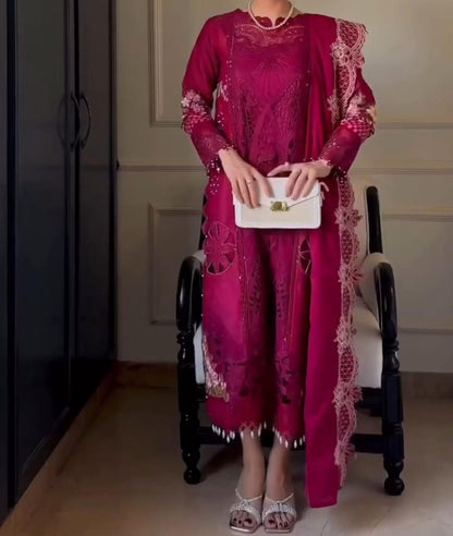New Collection Women Embroidered 3PCS Suit