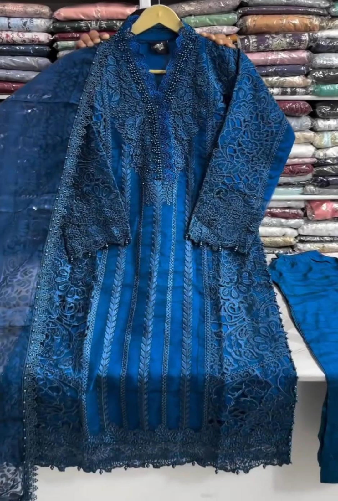 Women Embroidered 3 Piece Suit