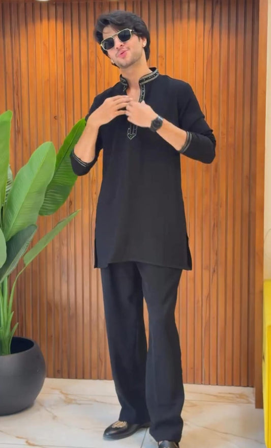 Pack Of 2 Men's Embroidered Shalwar Kameez